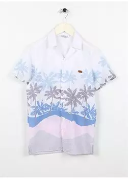 Синяя рубашка с рисунком для мальчика TSIGAKIDS VR036 U.S. Polo Assn., синий