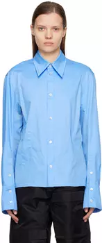 Синяя рубашка с вентиляцией Wooyoungmi