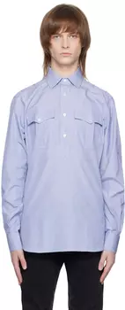 Синяя рубашка сафари Sbline