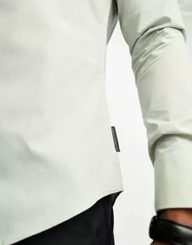 Синяя рубашка скинни French Connection шалфейного цвета