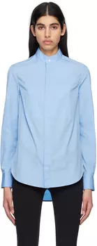 Синяя рубашка-смокинг WARDROBE.NYC