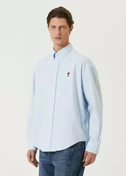 Синяя рубашка свободного кроя Ami