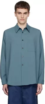 Синяя рубашка свободного кроя Marni