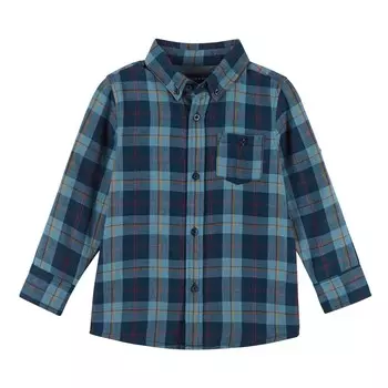Синяя рубашка в клетку на пуговицах Two-Fer для мальчиков Andy & Evan, синий