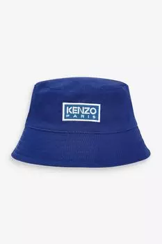 Синяя рыбацкая шапка Kenzo с логотипом Kenzo, синий