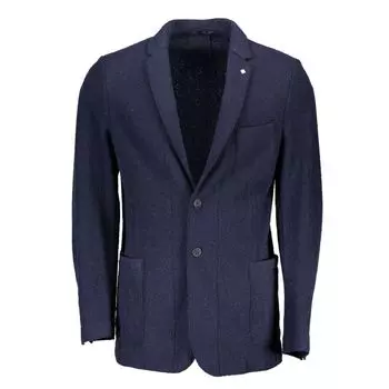 Синяя шерстяная куртка Gant