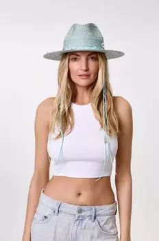 Синяя шляпа-федора Le Sh Ka headwear, синий