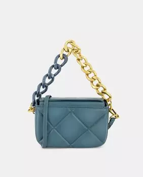 Синяя стеганая мини-сумочка со съемным ремнем через плечо Tintoretto, синий