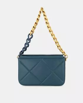 Синяя стеганая сумка через плечо среднего размера со съемным ремнем через плечо Tintoretto, синий