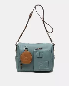 Синяя сумка через плечо из переработанных материалов с регулируемой ручкой Abbacino, синий