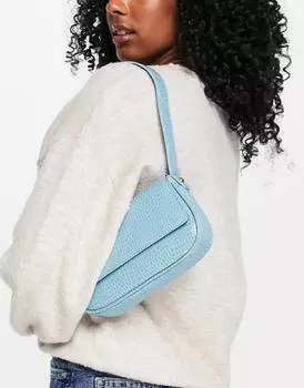 Синяя сумка через плечо с клапаном ASOS DESIGN