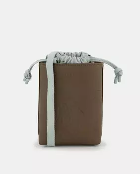 Синяя сумка для мобильного телефона с выгравированным логотипом и кружевной застежкой Jo & Mr. Joe, синий