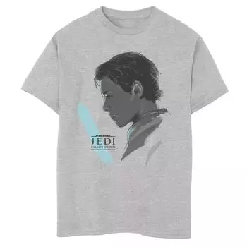 Синяя светящаяся пастельная футболка Cal Kestis для мальчиков 8–20 лет с изображением Падшего Ордена джедаев «Звездные войны» Star Wars