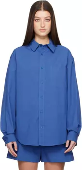 Синяя свободная рубашка Matteau