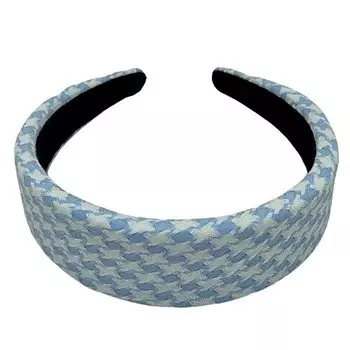 Синяя тканевая повязка для волос с узором «гусиные лапки» Myhomelife