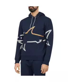 Синяя толстовка обычного кроя из смесового хлопка Paul & Shark, синий