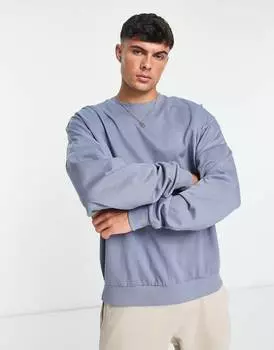 Синяя толстовка оверсайз ASOS DESIGN