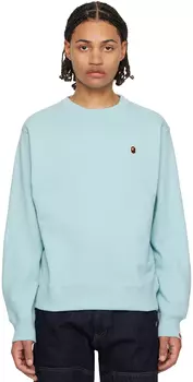 Синяя толстовка с головой обезьяны BAPE