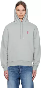 Синяя толстовка с капюшоном Ami de Coeur AMI Paris, Clay blue