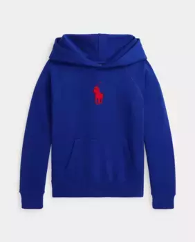 Синяя толстовка с капюшоном для девочки Polo Ralph Lauren, цвет Azul ndigo