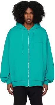 Синяя толстовка с капюшоном \Движение\"" Juun.J