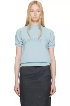 Синяя толстовка с коротким рукавом Maison Margiela