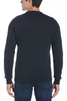 Синяя толстовка с круглым вырезом и стикером Pete Original Penguin, черный