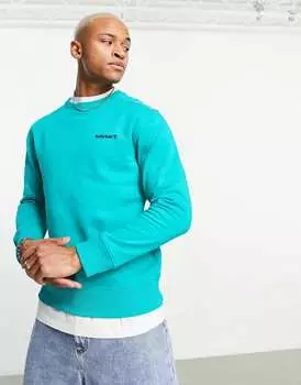 Синяя толстовка с маленьким логотипом Timberland