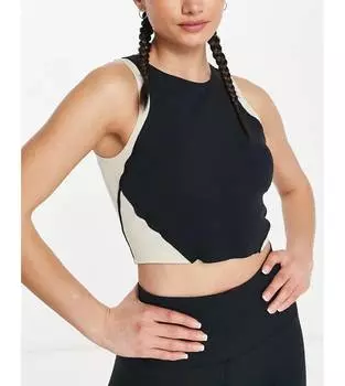 Синяя укороченная майка Nike Yoga Luxe Novelty Nike Training