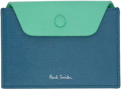 Синяя визитница-концертина Paul Smith