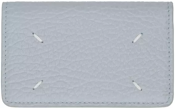 Синяя визитница с четырьмя стежками Maison Margiela