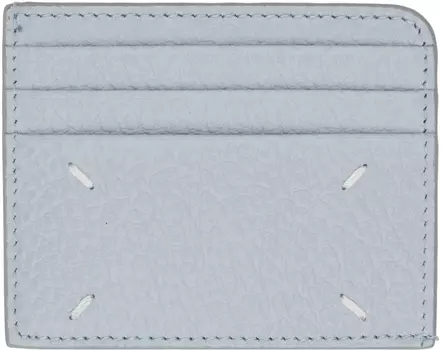 Синяя визитница с четырьмя стежками Maison Margiela