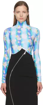 Синяя водолазка из переработанного нейлона Nina Ricci