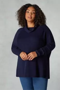 Синяя водолазка с декоративной строчкой Live Unlimited, синий