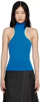 Синяя водолазка со спиной-борцовкой SUNNEI