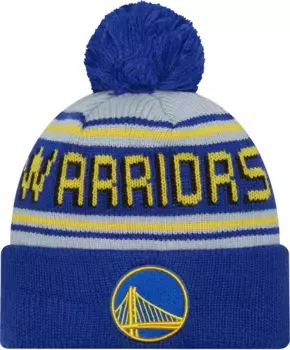 Синяя вязаная шапка New Era для взрослых Golden State Warriors