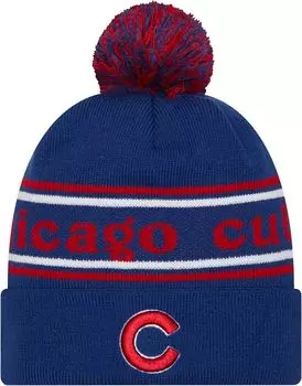 Синяя вязаная шапка New Era Youth Chicago Cubs