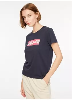 Синяя женская футболка Levis