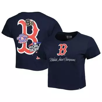 Синяя женская футболка New Era Boston Red Sox Historic Champs New Era
