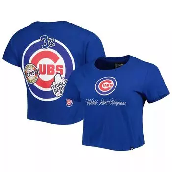 Синяя женская футболка New Era Chicago Cubs Historic Champs New Era