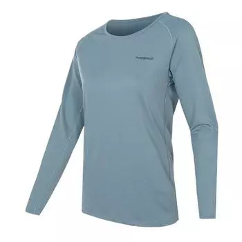 Синяя женская футболка с длинным рукавом Trangoworld Taberg, цвет gris