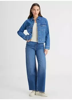 Синяя женская куртка стандартного кроя LV49205322G35-Джинсовая куртка Trucker Lee, синий