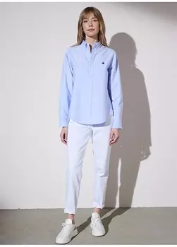 Синяя женская рубашка Brooks Brothers