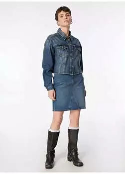 Синяя женская юбка выше колена с высокой талией 242 LCF 126004 LAMI DENIM Lee Cooper, синий