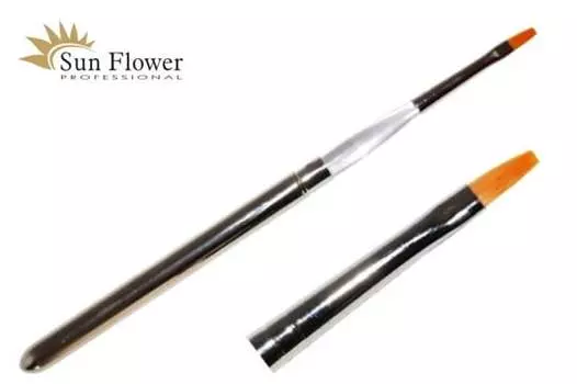 Синтетическая кисть № 4 – Прямая – Металлический каркас., SUNFLOWER