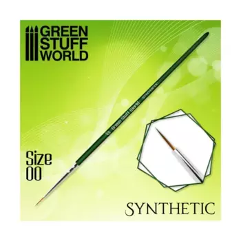 Синтетическая кисть зеленой серии — № 00, Tools - Brushes & Shapers (Green Stuff World)