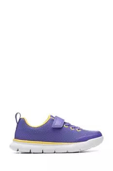 Синтетическая спортивная обувь Hoop Run K Clarks, фиолетовый