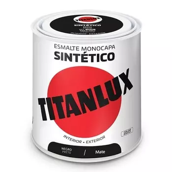 Синтетический лак для ногтей Titanlux матовый черный 250 мл