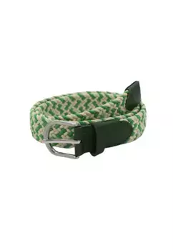 Синтетический ремень leslii плетеного дизайна, зеленый
