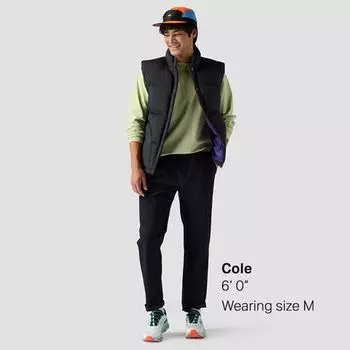 Синтетический утепленный жилет мужской Stoic, цвет Black/Violet Indigo